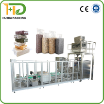 Brick Shape Vacuum Packaging Machine Food, Rice, Beans, Nuts, Corn Kernels, Seeds, Oats, Tea, Cat Litter Vertical Form Fill Seal Machines Plastic Bag Vacuum Sealer